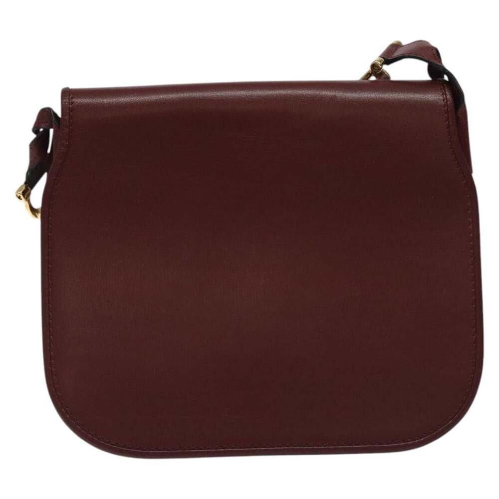 Cartier Leather Must Line Shoulder Bag Wine
